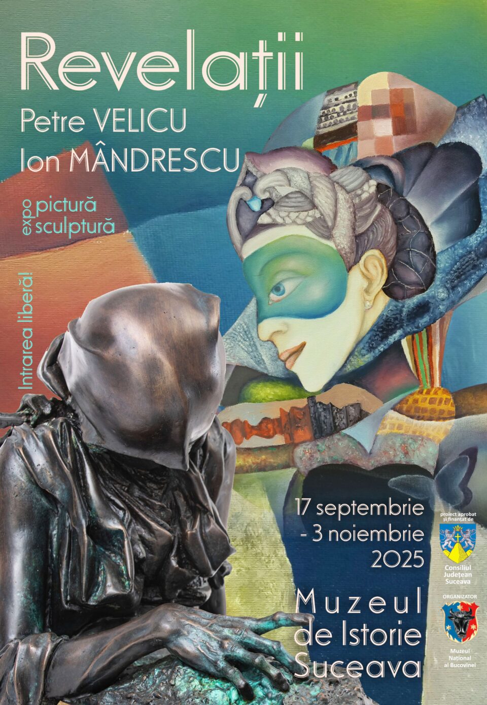 Expoziție de artă ce reunește două mari nume ale artei românești contemporane, Petre Velicu și Ion Mândrescu, la Muzeul de Istorie