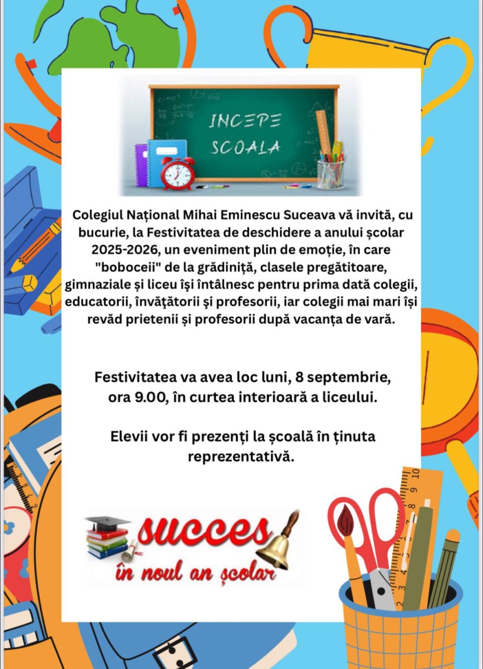 Început de an școlar atipic în județul Suceava