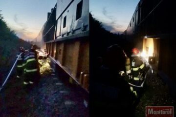 Locomotiva trenului Suceava – Botoșani a luat foc în mers