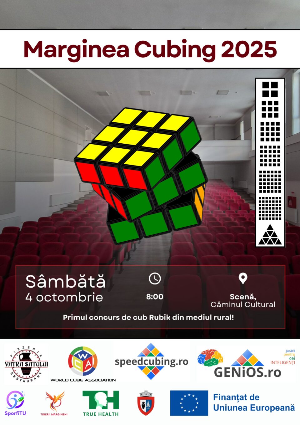 Primul concurs internațional de cub Rubik organizat în mediul rural, la Marginea