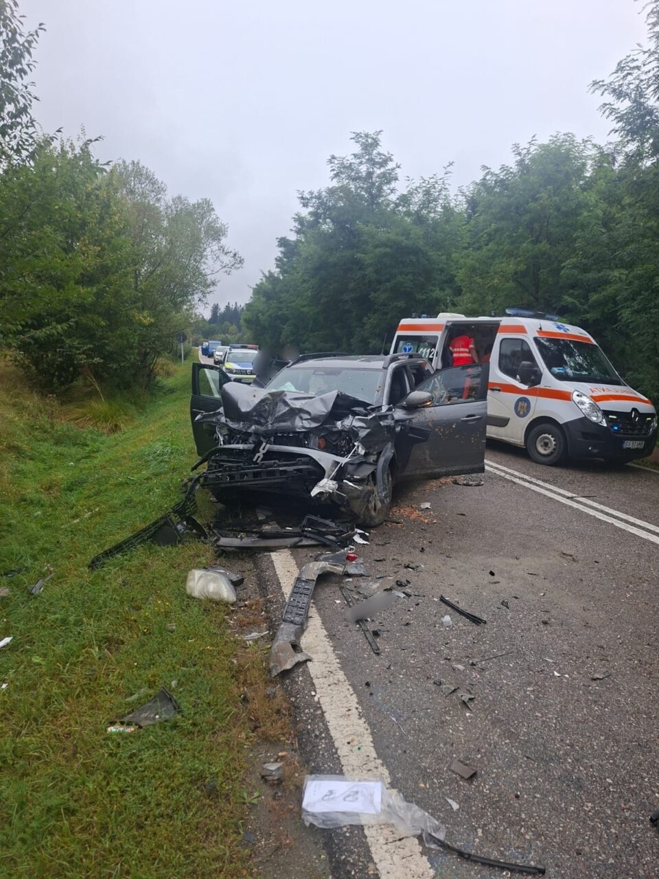 Accident mortal la Păltinoasa, după ce două Dacii s-au ciocnit violent
