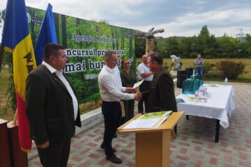 Cristian Hrehorciuc, reprezentantul Direcției Silvice Suceava, la concursul profesional ”Cel mai bun pădurar”, organizat de Agenția ”Moldsilva” din Republica Moldova