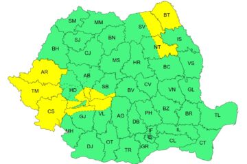 Cod galben de vânt puternic în zona joasă a județului Suceava