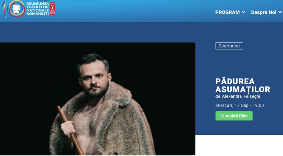 Teatrul sucevean, prezent cu spectacolul „Pădurea asumaților” la Reuniunea Teatrelor Naționale Românești