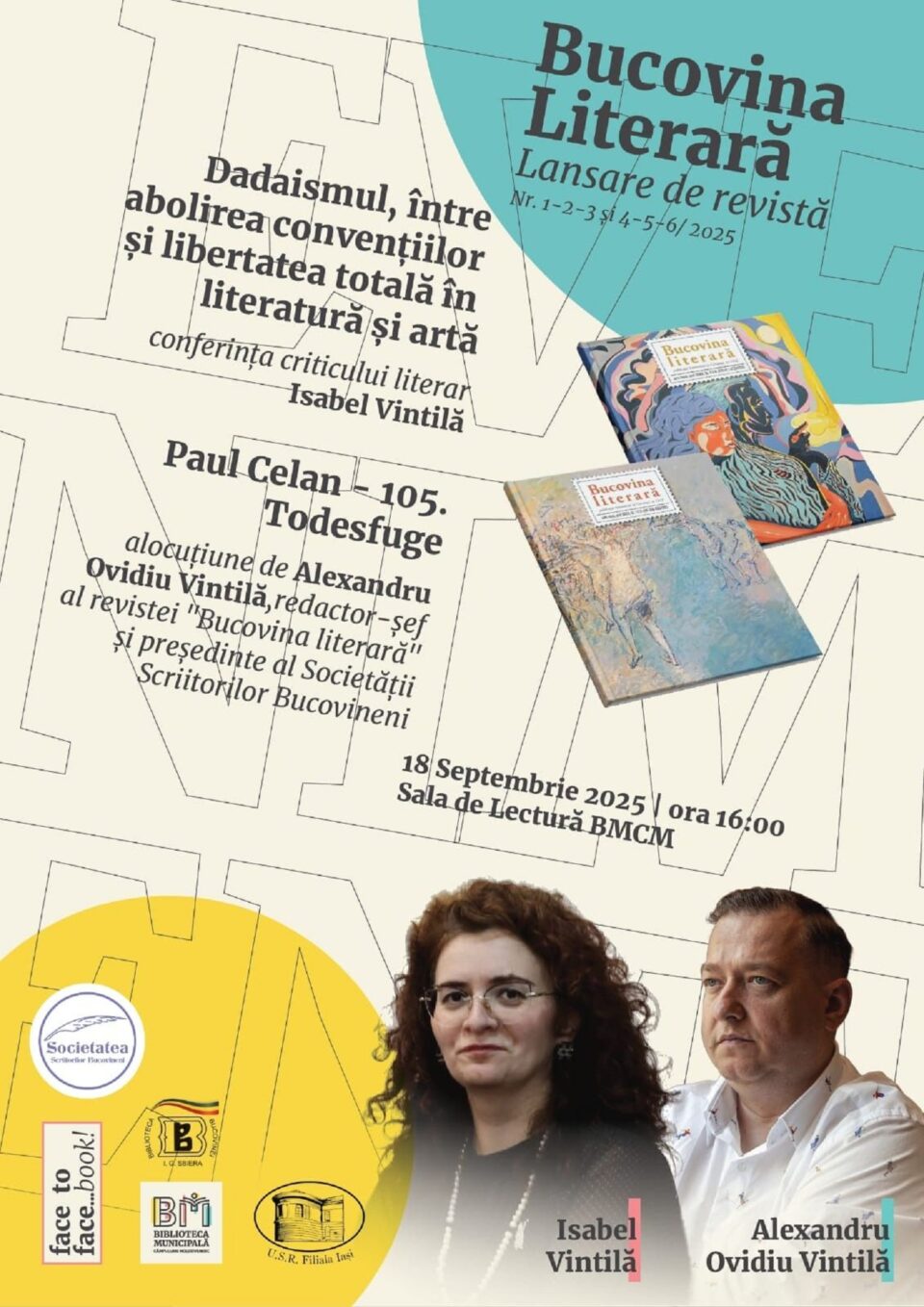 Seară literară, joi, la Biblioteca Municipală Câmpulung Moldovenesc