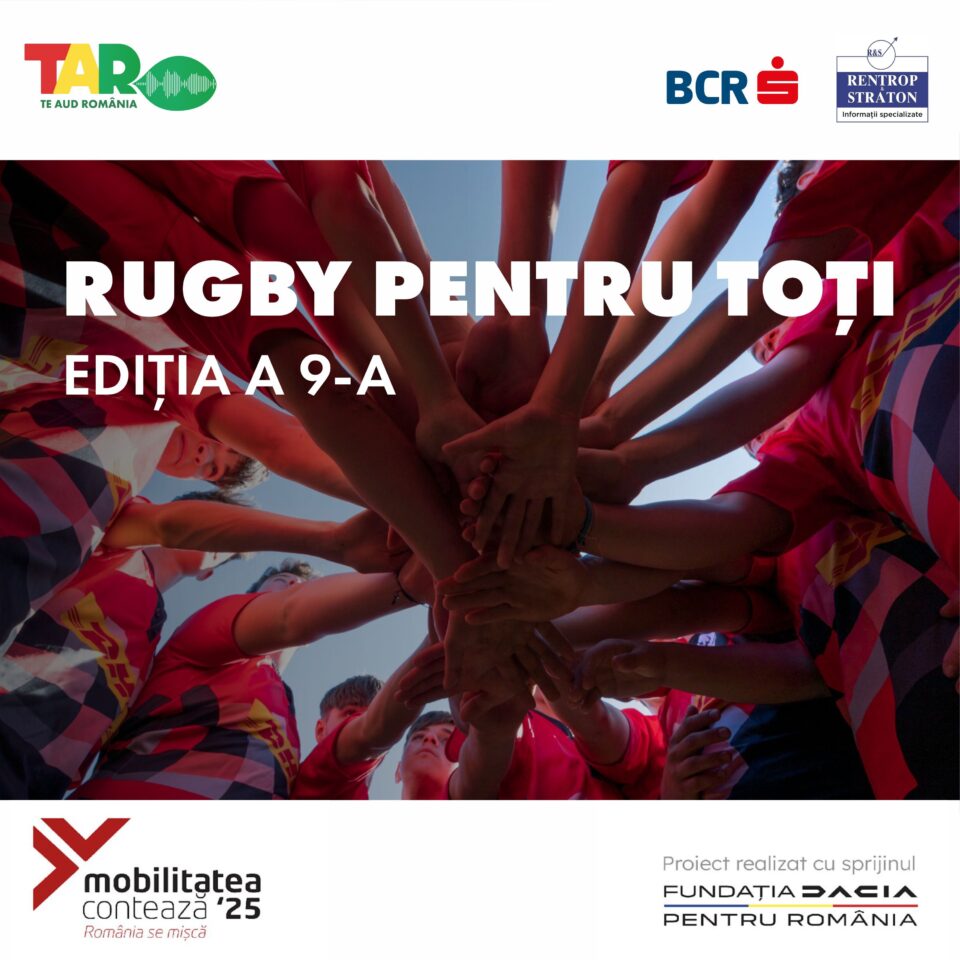 50 de tineri suceveni, selectați în proiectul „Rugby pentru toți”, ediția a IX-a, organizat de Fundația Te Aud România