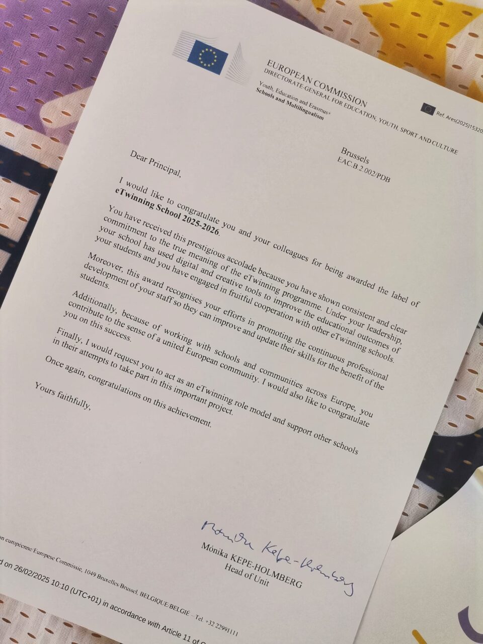 Liceul Teoretic „Iorgu Vârnav Liteanu” din Liteni, desemnat Școală eTwinning 2025–2026