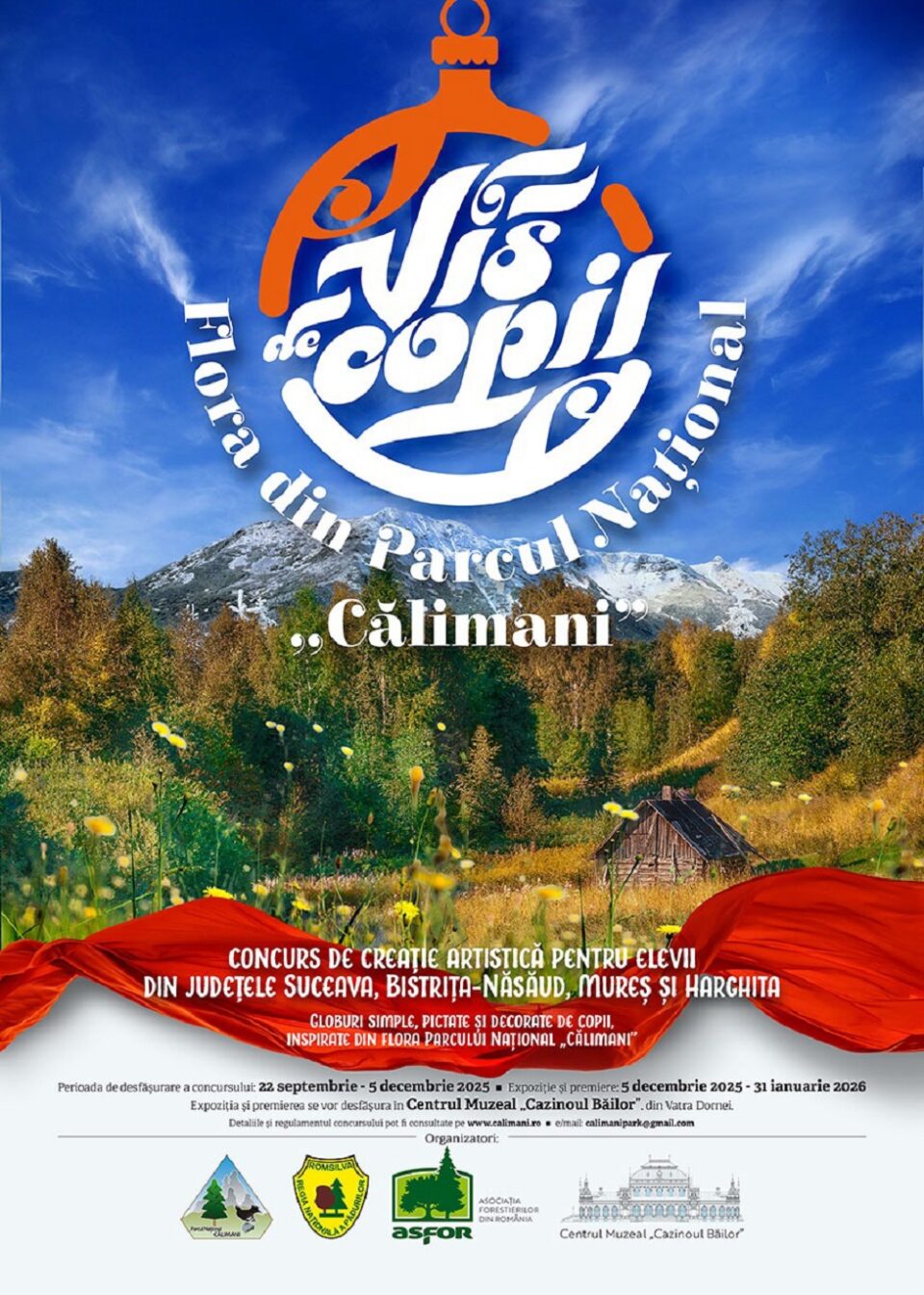 Elevii din zona Dornelor, invitați la concursul ”Vis de copil”. Flora din Călimani, sursă de inspirație