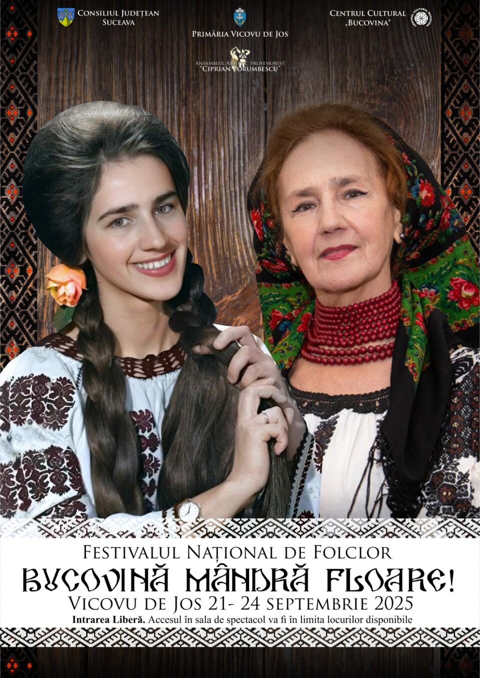 Festivalul Național de Folclor „Bucovina, Mândră Floare!”, pentru tineri interpreți cu vârste între 18 și 25 de ani