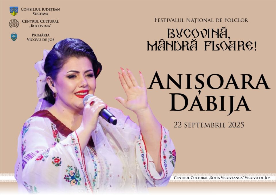 Festivalul Național de Folclor „Bucovina, Mândră Floare!”, pentru tineri interpreți cu vârste între 18 și 25 de ani