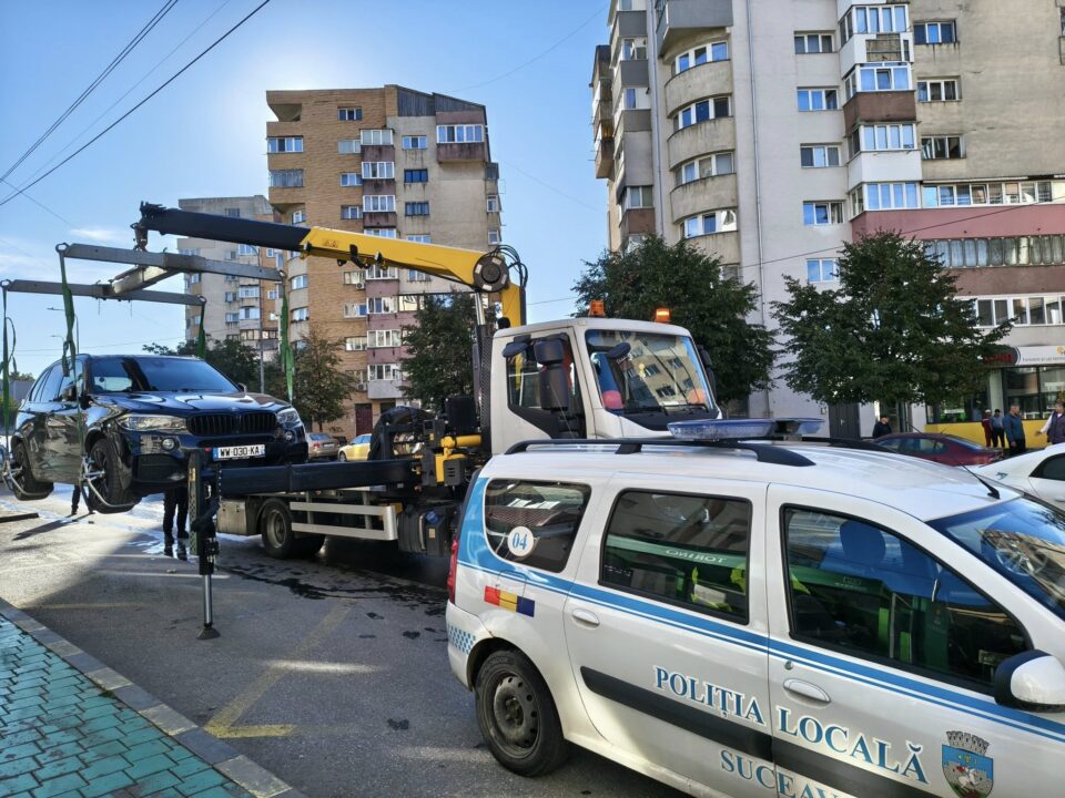 Autoturisme ridicate de Poliția Locală Suceava