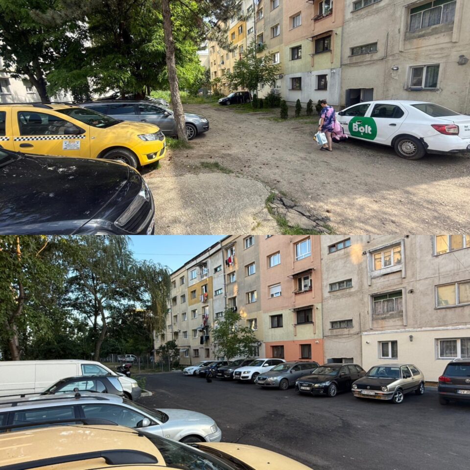 Peste 100 de locuri de parcare amenajate în Burdujeni, parțial pe locul garajelor demolate