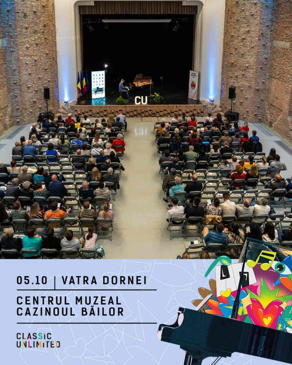 Concerte cu muzică clasică la Siret, Rădăuți și Vatra Dornei, în cadrul turneului Classic Unlimited