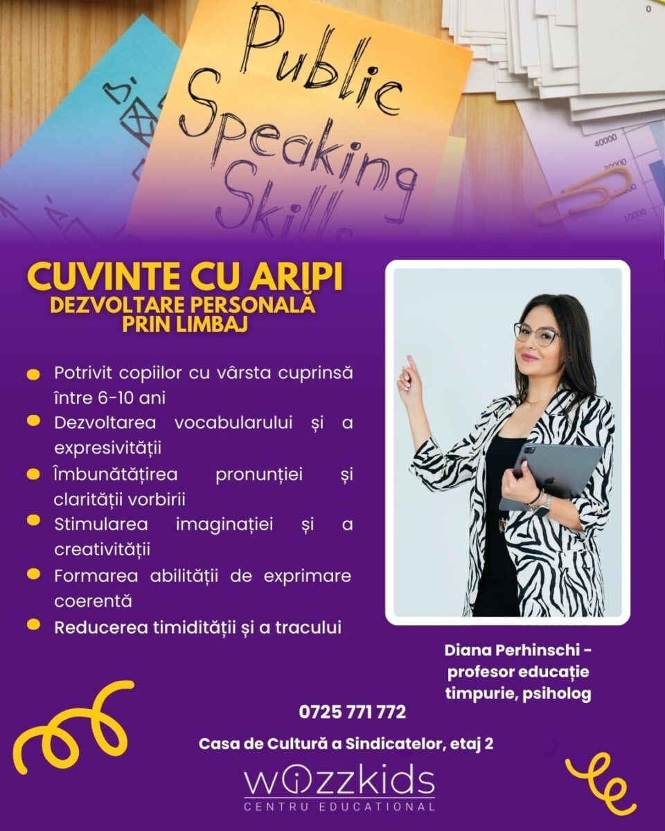 GRATUIT! „Săptămâna Porților Deschise”, la Centrul Educațional Wizz Kids, pentru copii cu vârste între 6 și 10 ani