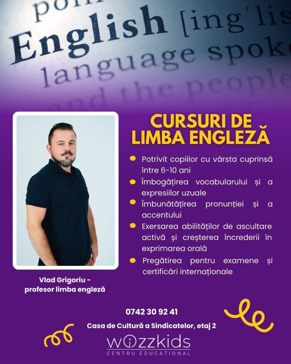 GRATUIT! „Săptămâna Porților Deschise”, la Centrul Educațional Wizz Kids, pentru copii cu vârste între 6 și 10 ani