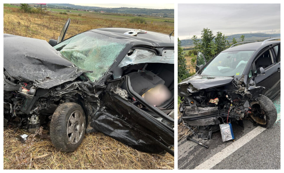 Două dintre mașinile implicate în accident