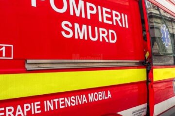 O autosanitară SMURD, implicată într-un accident la Vicovu de Sus
