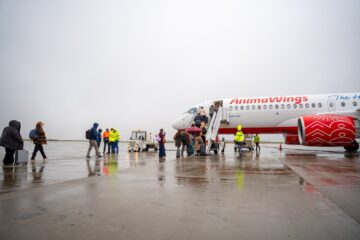 AnimaWings a început operarea de zboruri din Suceava spre București. Gheorghe Șoldan: !Lucrăm pe mai multe planuri pentru dezvoltarea aeroportului”