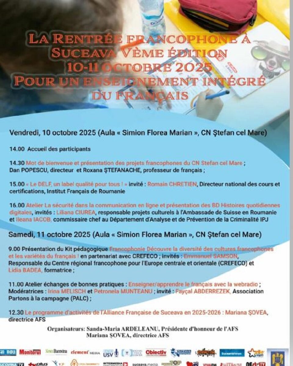 Stagiu de formare pentru profesorii de limba franceză, organizat de Alianța Franceză din Suceava