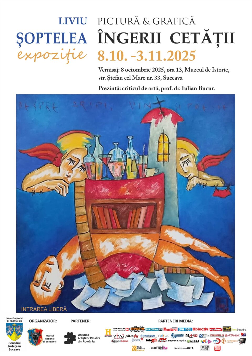„Îngerii cetății”, expoziție personală semnată de Liviu Șoptelea, la Muzeul de Istorie