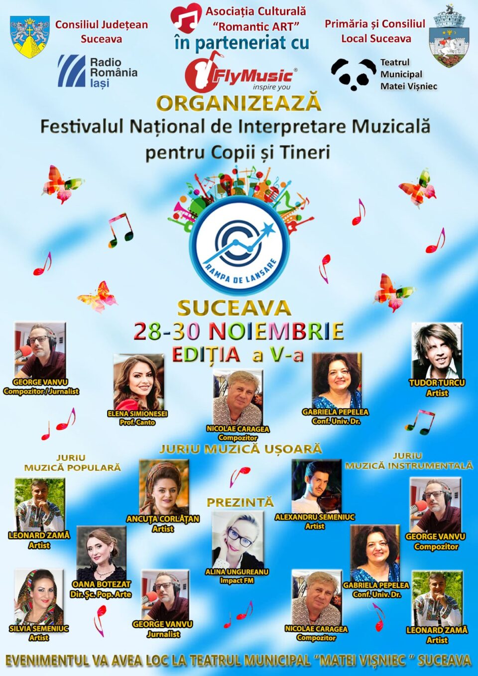 Concurs de muzică ușoară, populară și instrumentală, găzduit de Teatrul „Matei Vișniec” Suceava
