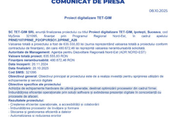 Proiect digitalizare TET-GIM