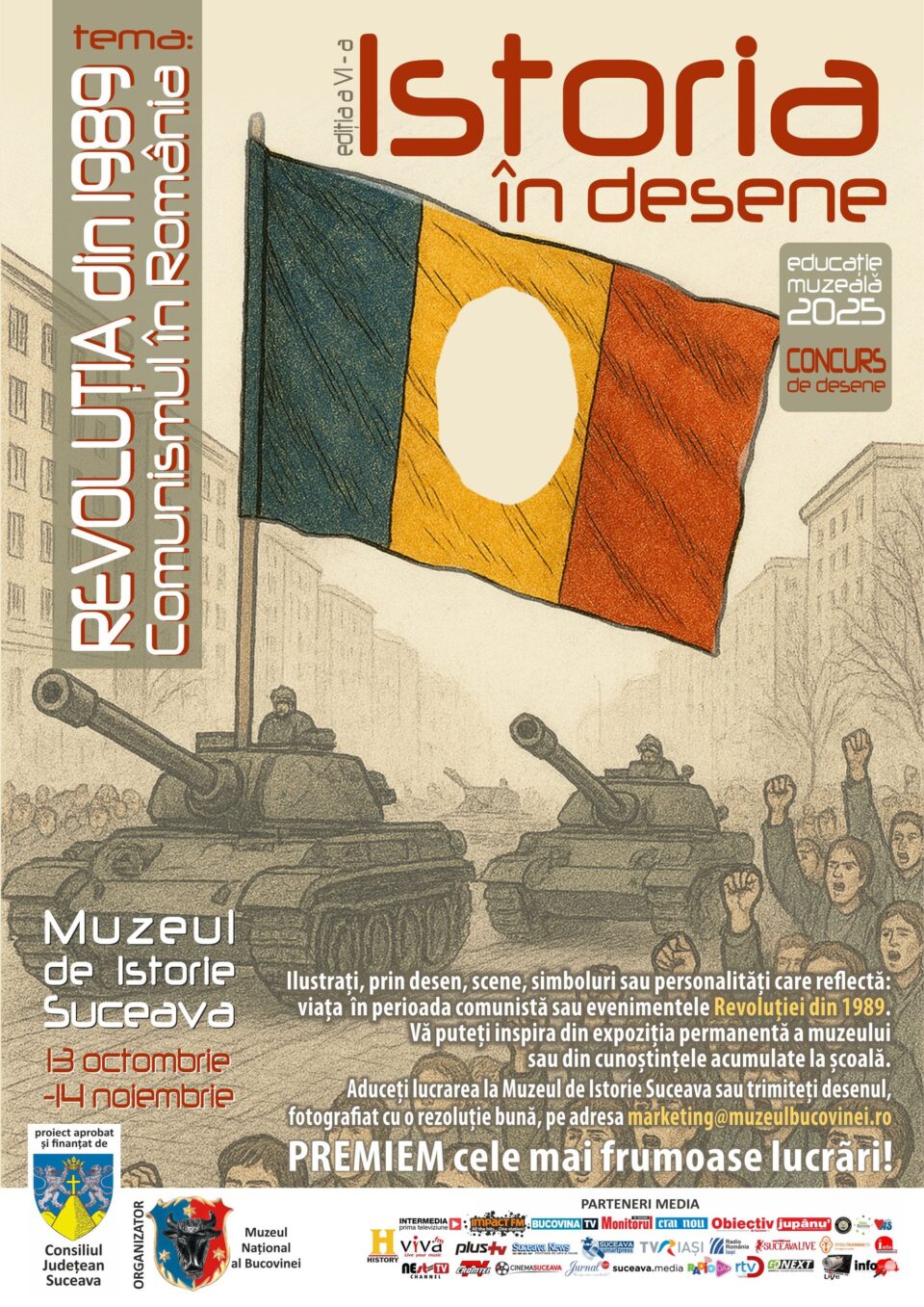 Concursul pentru copii și tineri „Istoria în desene”, ediția a VI-a, organizat de Muzeul Național al Bucovinei
