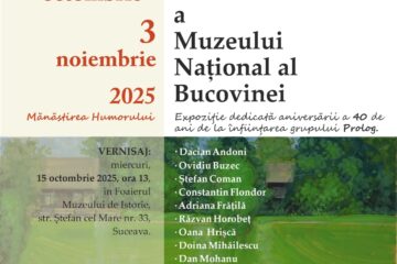 32 de lucrări, realizate în cadrul taberei de creație de la Mănăstirea Humorului, expuse la Muzeul de Istorie