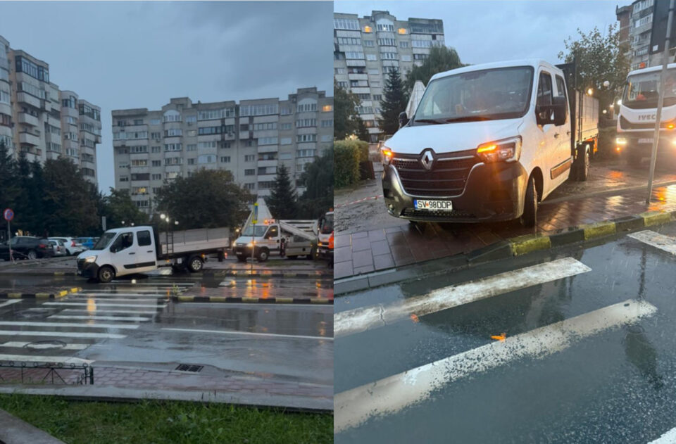 Poliția Rutieră, chemată vineri seara să sancționeze ridicarea panoului publicitar de pe Mărășești