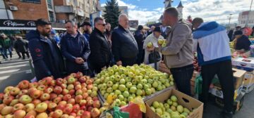 Vicepreședintele CJ Suceava Nicolae Robu, încântat de merele de Fălticeni