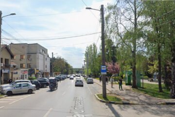 Zona stației USV pe unde se traversează nepermis