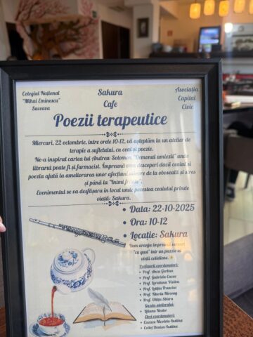 „Poezii terapeutice”, noul proiect al Clubului de Lectură al Colegiului „Mihai Eminescu”