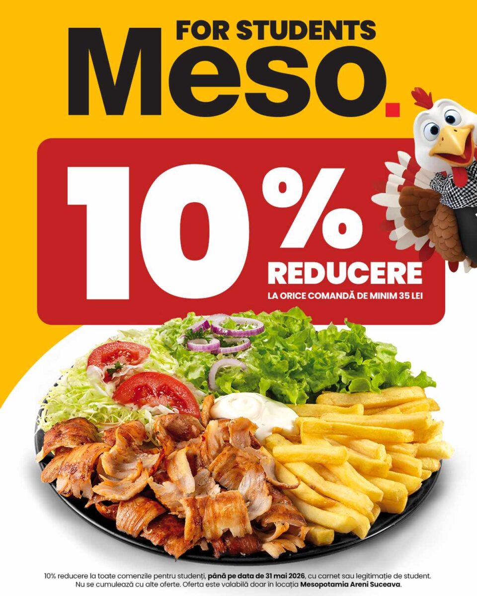 Studenții beneficiază de 10% reducere la orice comandă de peste 35 de lei