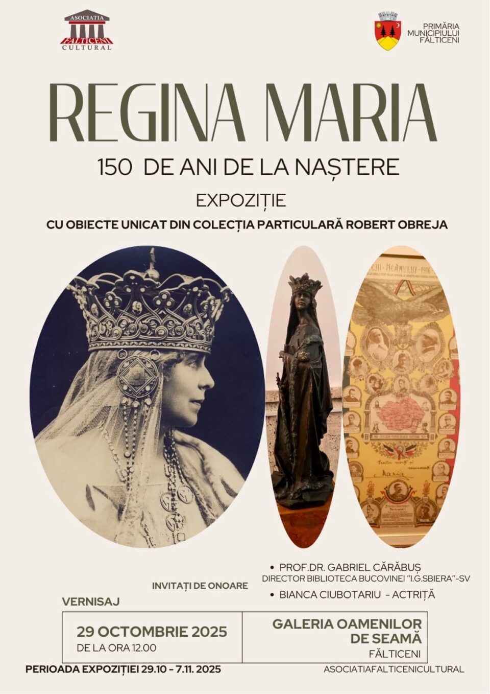 Expoziția „Regina Maria – 150 de ani de la naștere”, la Fălticeni Expoziția „Regina Maria – 150 de ani de la naștere”, la Fălticeni