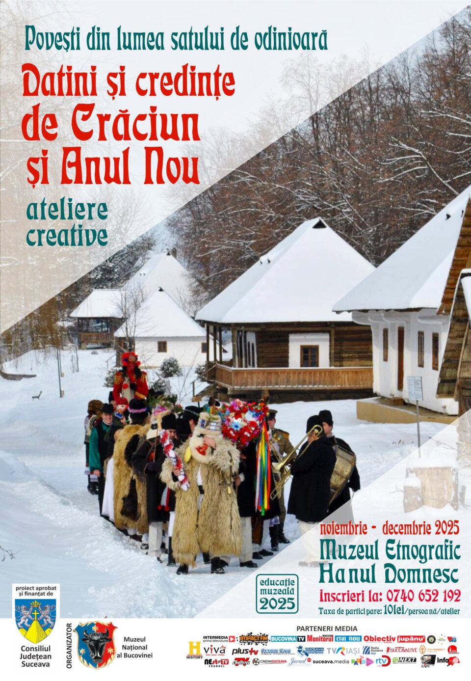 Ateliere creative cu tema „Datini și credințe de Crăciun și Anul Nou”, la Muzeul Etnografic Hanul Domnesc Ateliere creative cu tema „Datini și credințe de Crăciun și Anul Nou”, la Muzeul Etnografic Hanul Domnesc