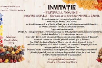 „Festivalul Toamnei”, sărbătoarea comunei Moara, vă așteaptă cu multe surprize