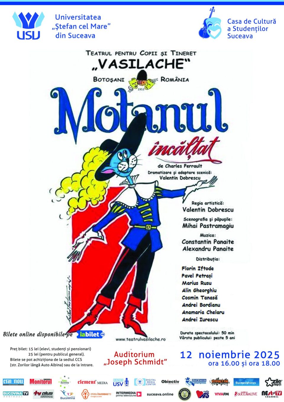 „Motanul încălțat” vine pe scena Universității „Motanul încălțat” vine pe scena Universității