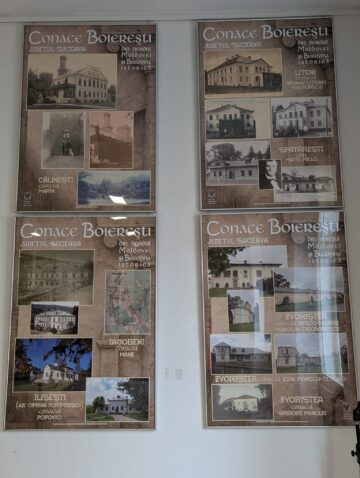 28 de panouri foto-documentare care prezintă conace boierești din nordul Moldovei și Bucovina istorică, expuse la Muzeul de Istorie