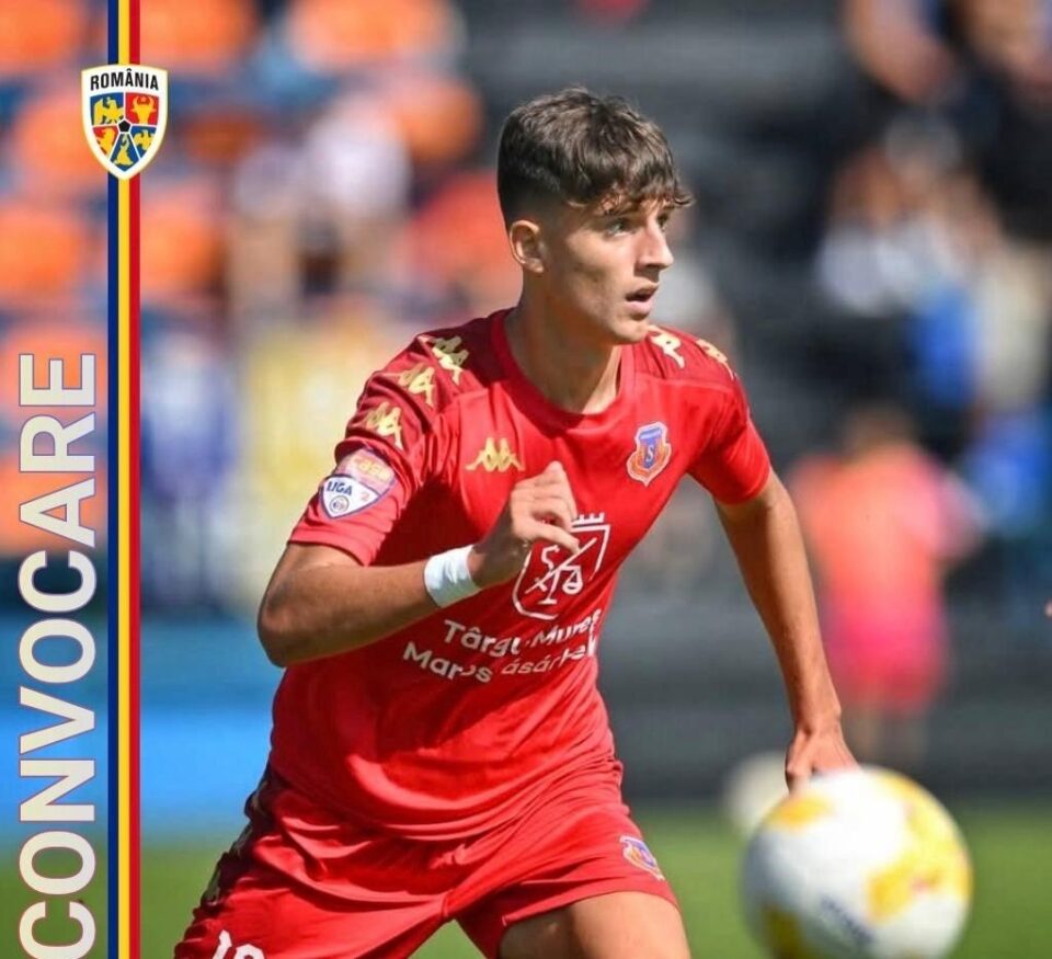Ștefan Senciuc e unul dintre fotbaliștii pe care reprezentativa U19 a României se bazează la Turneul de Calificare pentru EURO 2026