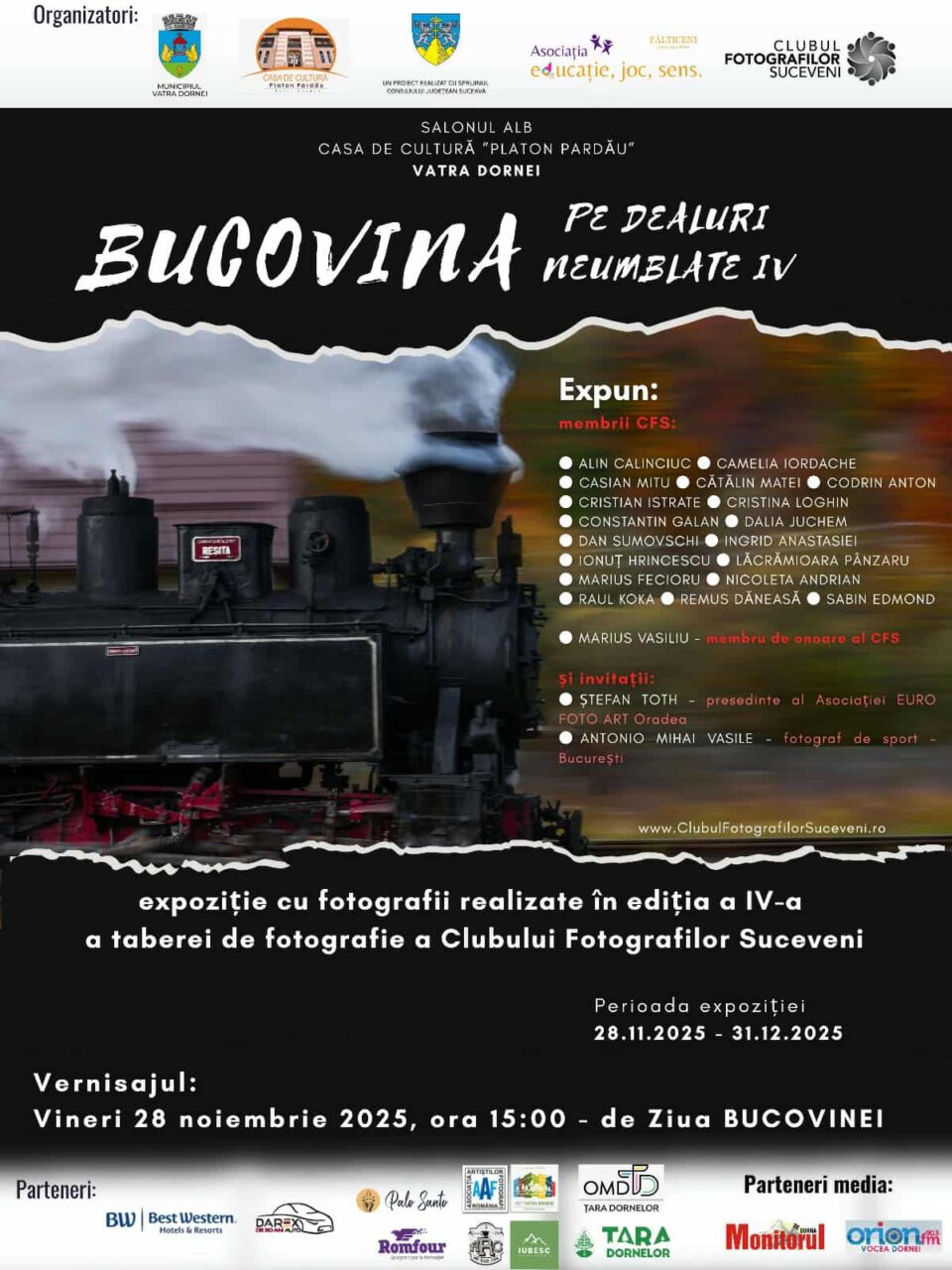 Expoziția de fotografie „Bucovina – Pe dealuri neumblate IV” va ajunge la Botoșani și Vatra Dornei