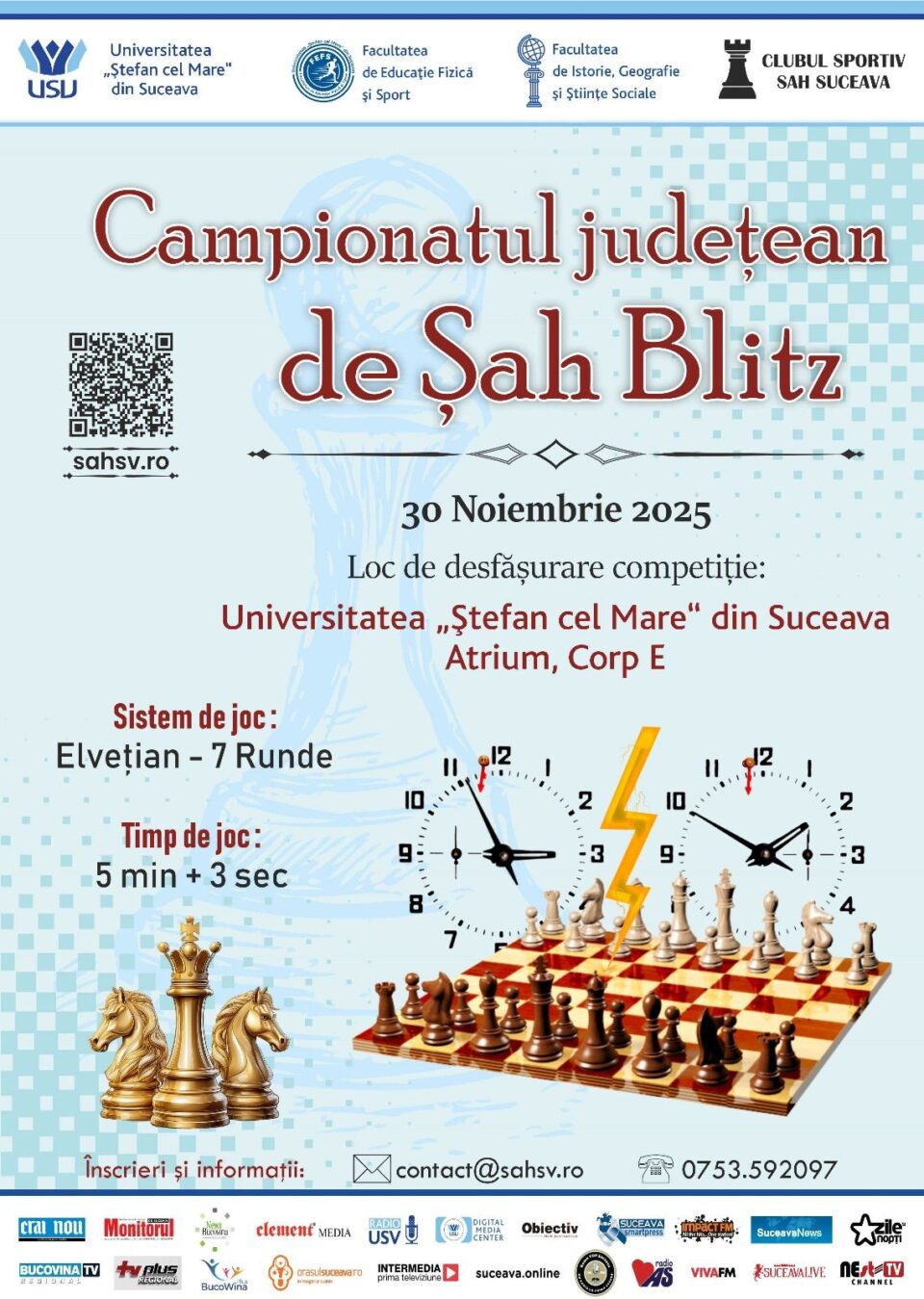 Campionatul județean de șah blitz, pentru adulți și juniori, la USV Campionatul județean de șah blitz, pentru adulți și juniori, la USV
