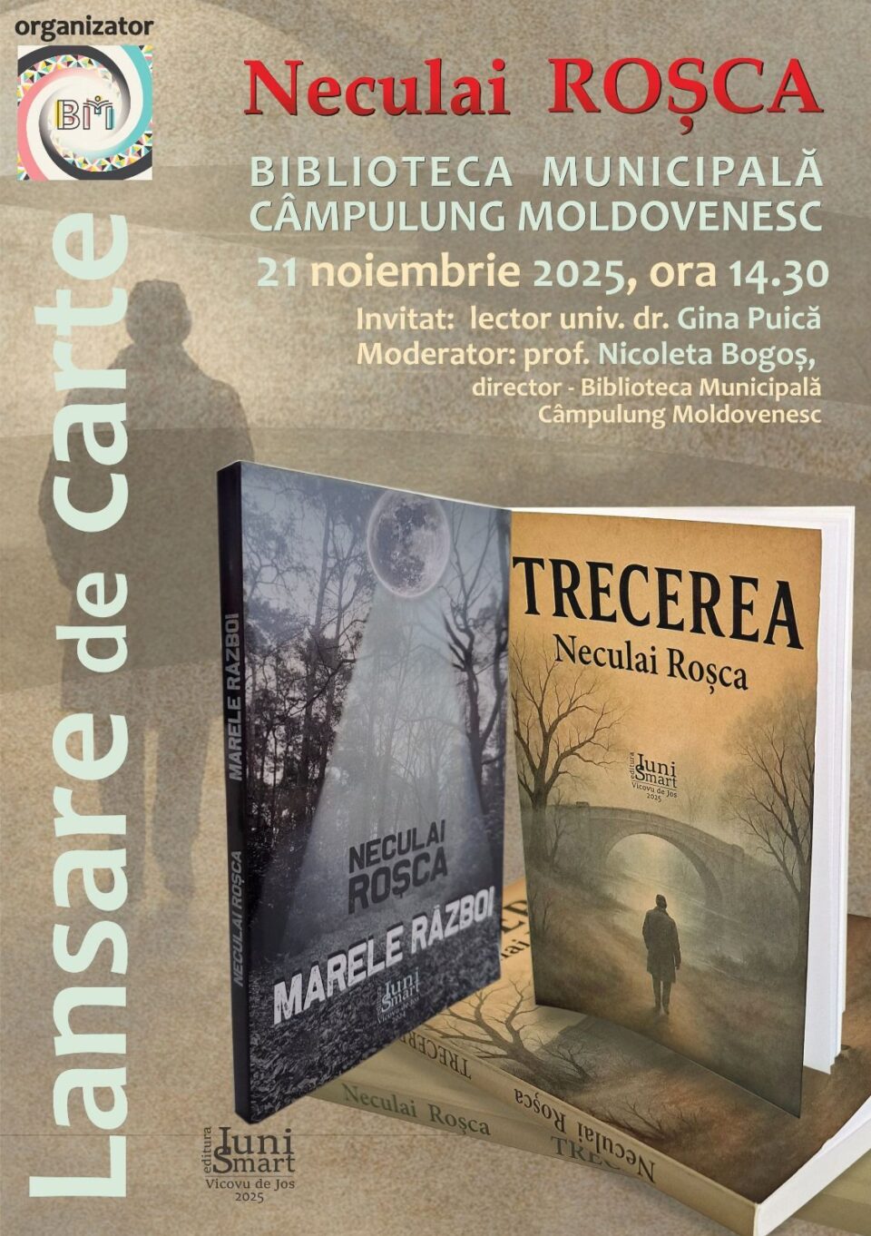 Jurnalistul Neculai Roșca lansează vineri, la Câmpulung Moldovenesc, volumul „Trecerea”