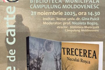 Jurnalistul Neculai Roșca lansează vineri, la Câmpulung Moldovenesc, volumul „Trecerea”