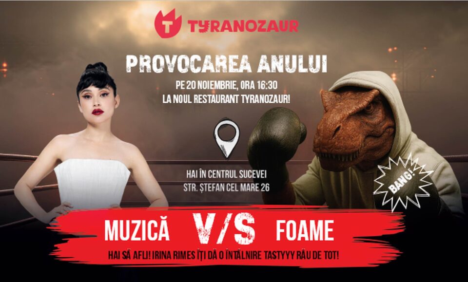 Un nou concept de restaurant ajunge în Suceava: Tyranozaur își deschide porțile pe 20 noiembrie