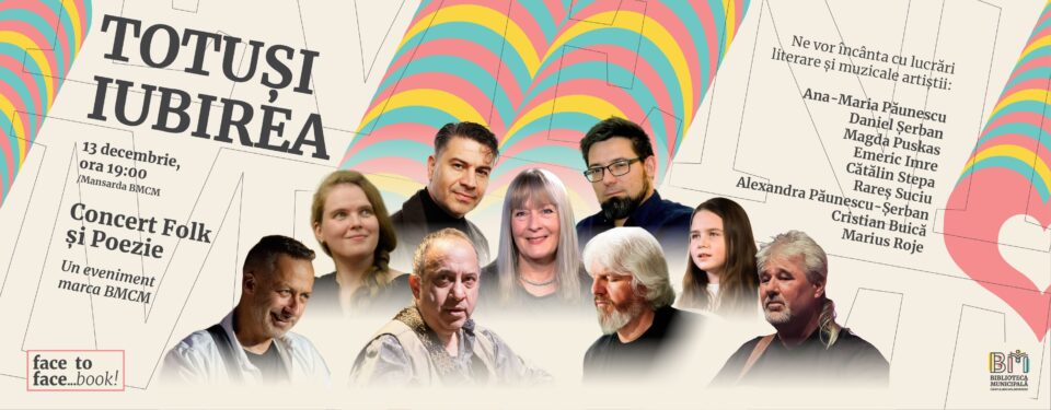 „Totuși iubirea”, concert de folk și poezie, la Biblioteca Municipală Câmpulung Moldovenesc