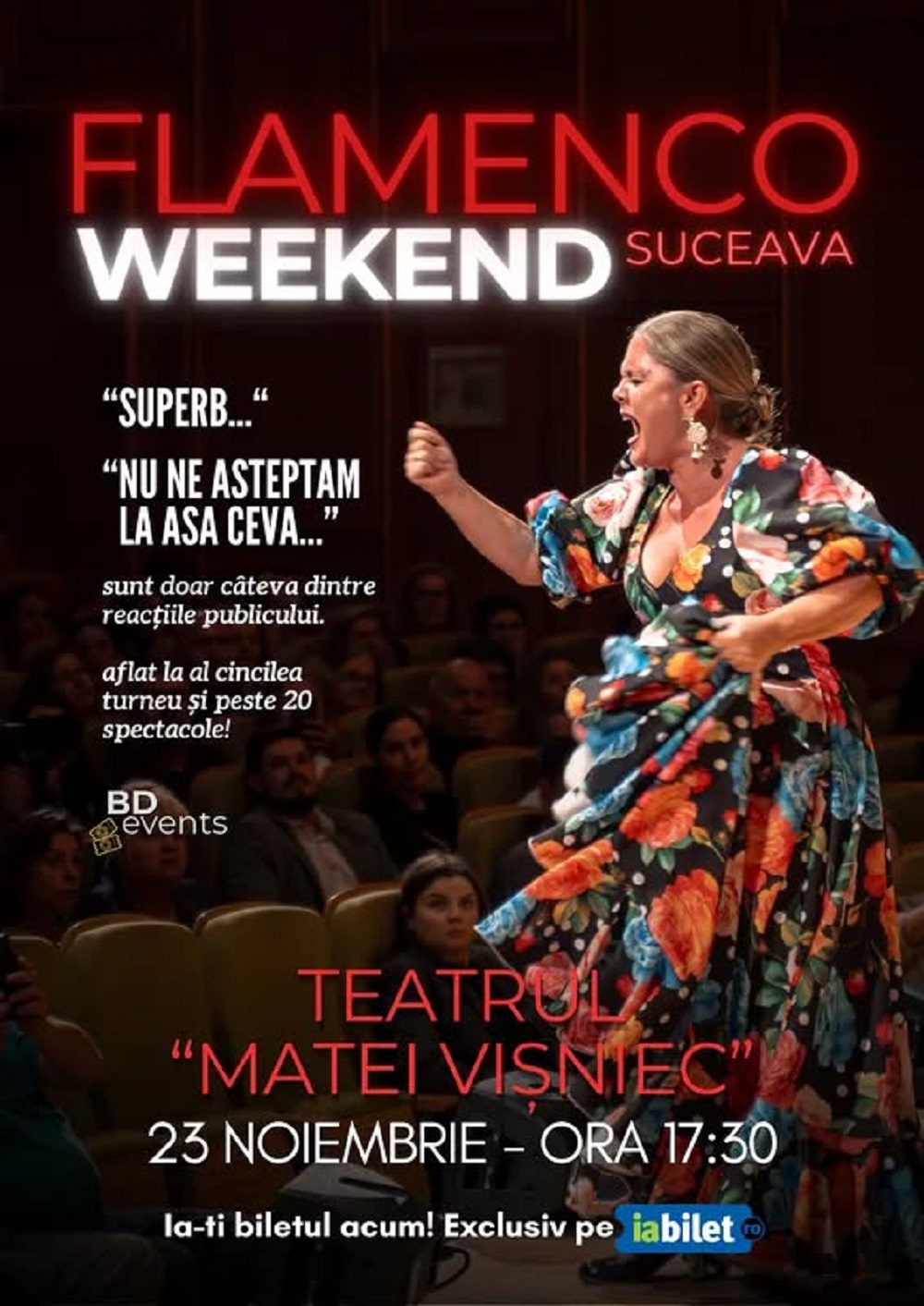 Concert de flamenco, pe scena Teatrului „Matei Vișniec” Suceava