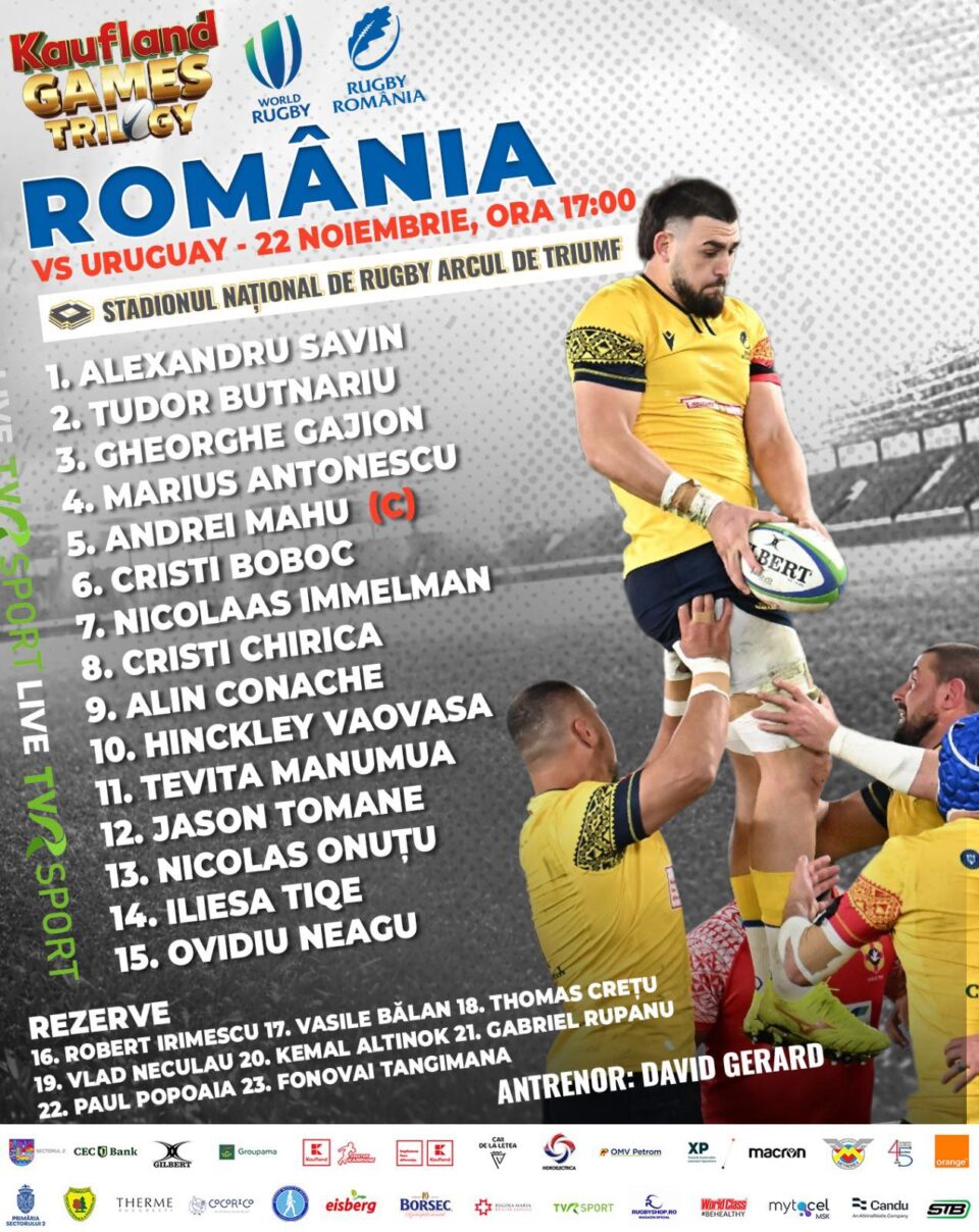 Suceveanul Conache va juca titular pentru România și în meciul cu Uruguay