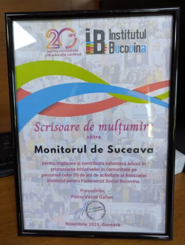 Expoziție de grafică, recital de poezie și decernarea unor diplome de mulțumire „arhitecților” Institutului Bucovina, la moment aniversar