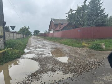Strada Satul Nou din Stamate înainte de asfaltare