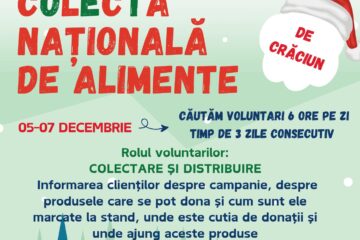 Se caută voluntari pentru Colecta Națională de Alimente de Crăciun, la Suceava